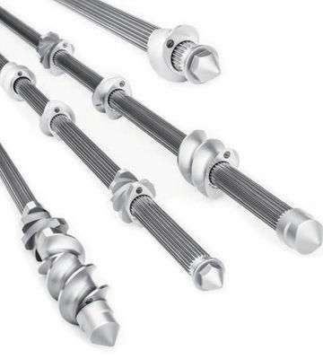 Wał ekstrudera o średnicy 10 - 120 mm, elementy wytłaczarki dwuślimakowej o długości 500 - 9000 mm