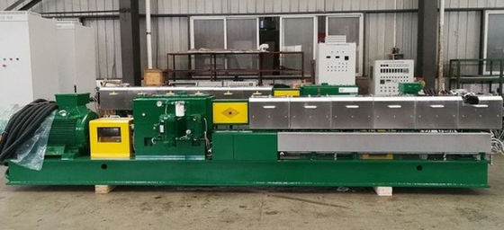 Customized Plastic Granulator Machine , Full Intermeshing Double Screw Extruder Machine